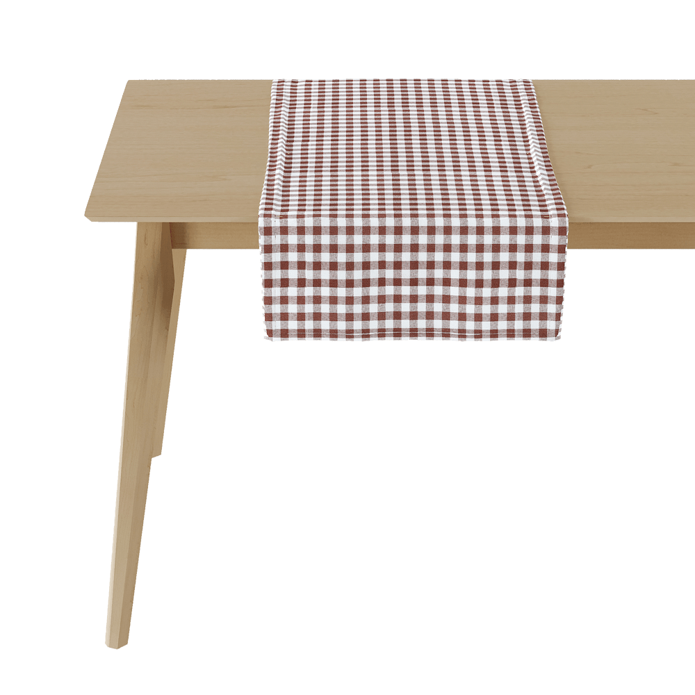 Voir l'image en plein écran Chemin de table à carreaux sur mesure