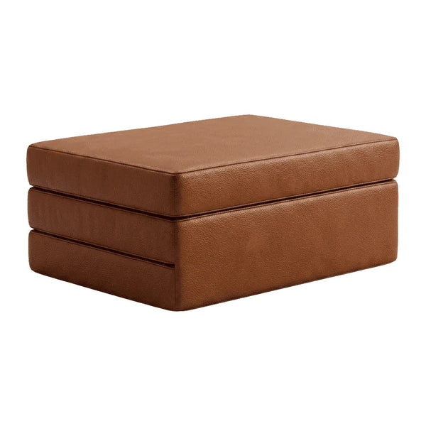 Vouwmatras op maat van leer - Cognac - S3000