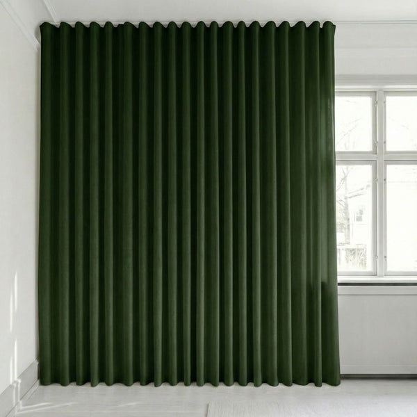 Veloursgordijn op maat – Bris - Moss Green - C2610