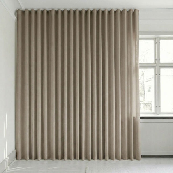 Veloursgordijn op maat – Bris - Taupe - C2614