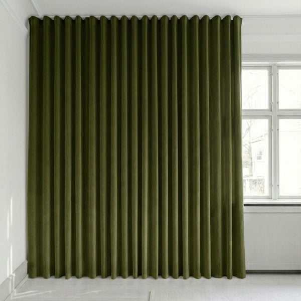 Veloursgordijn op maat – Bris - Olive Drab - C2611