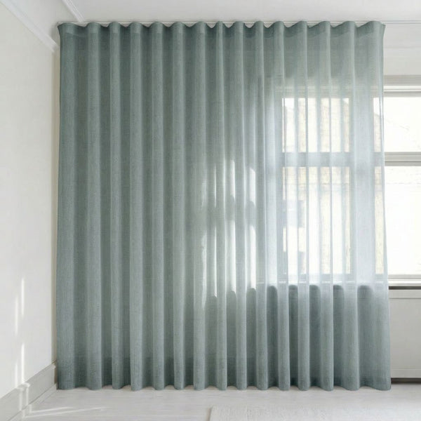 Transparenter Vorhang nach Maß – Suula - Metallic Gray - C1507