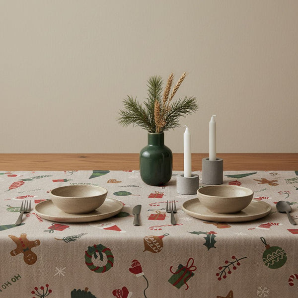Kersttafelkleed - Xmas Decoration Mix