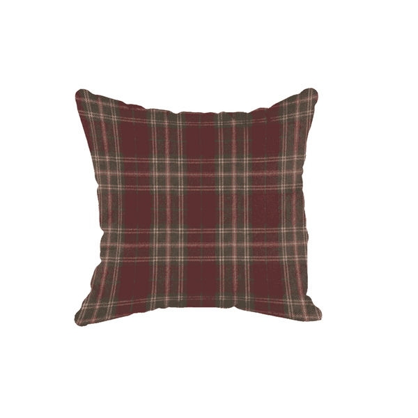 Gedessineerd wollen sierkussen op maat - Cranberry - S7206-