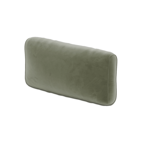 Zacht rugkussen op maat in velours - Chrom. - S6012