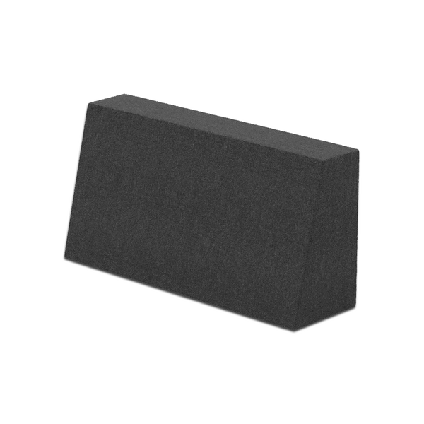 Schuin rugkussen op maat in wol - Charcoal - S7013-