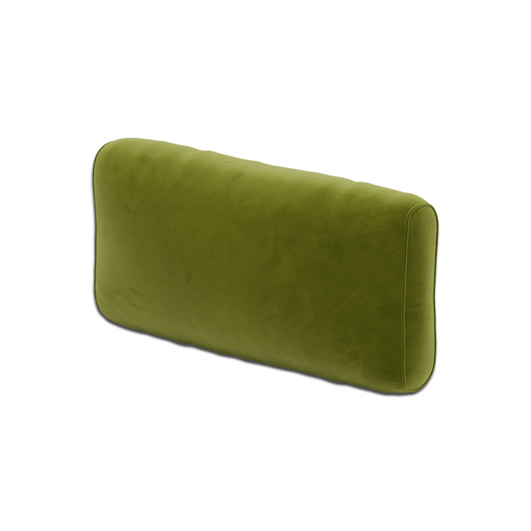 Coussin de dossier souple sur mesure en Velour - Olive. - S6020