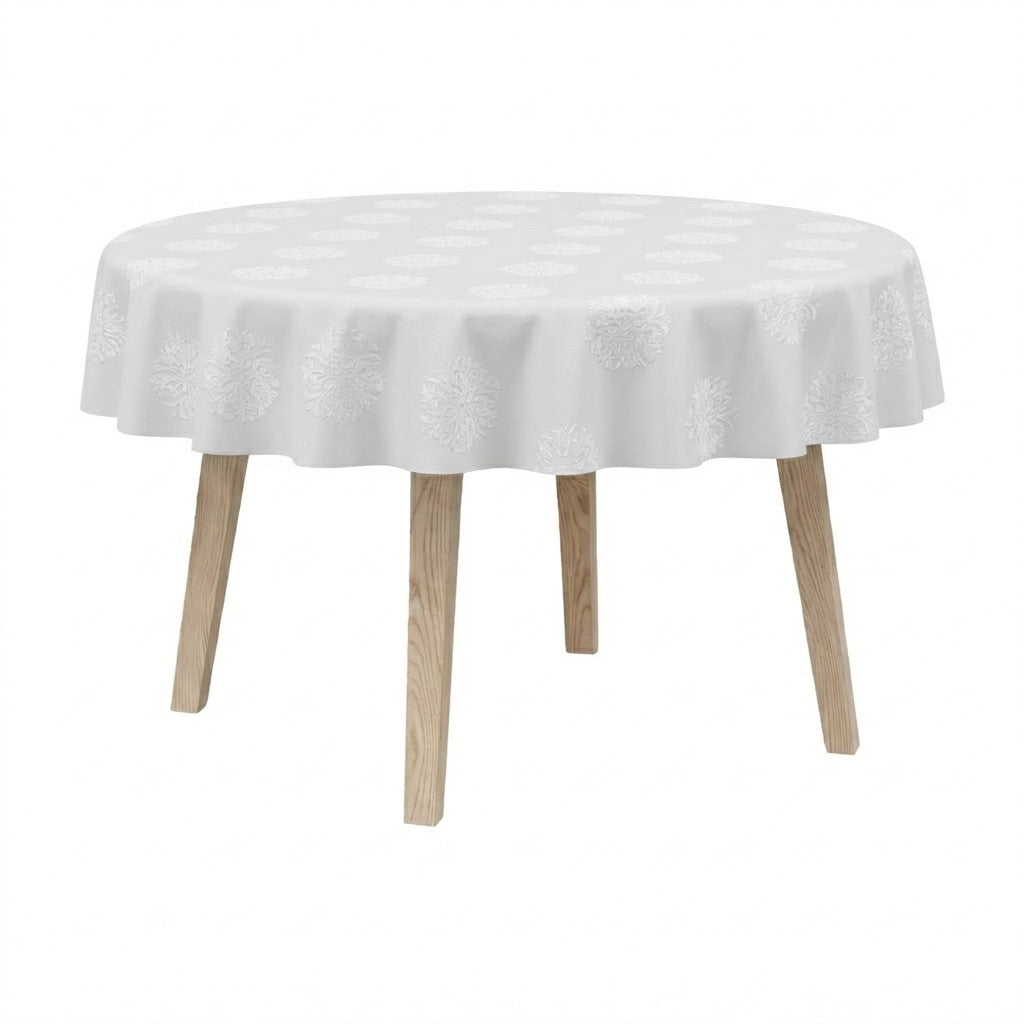 Nappe ronde damassée