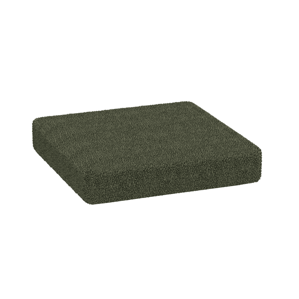 Coussin d'assise sur mesure en bouclé