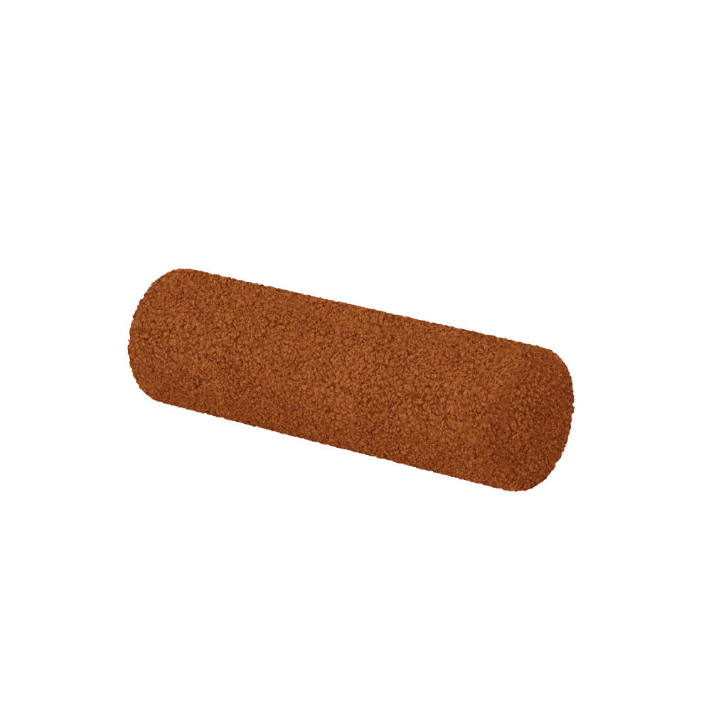 Coussin cylindrique sur mesure en bouclé