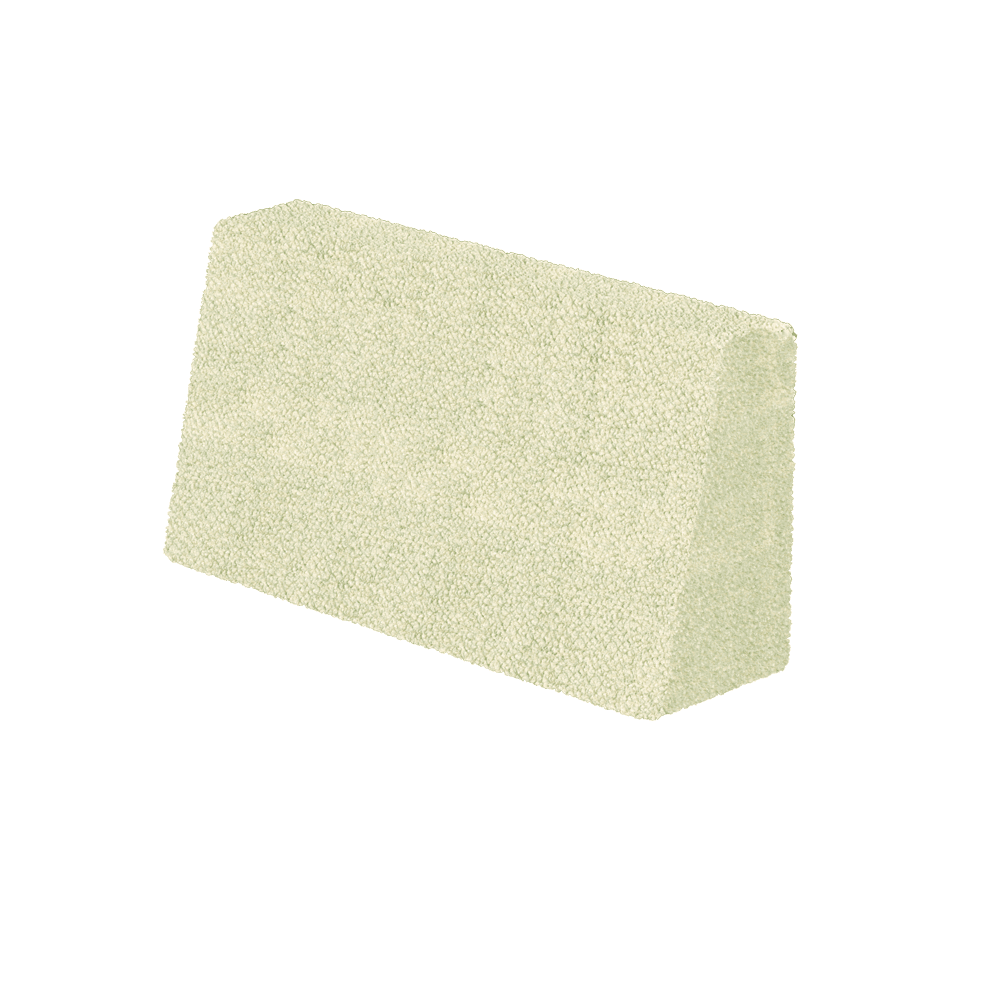 Schräges Rückenkissen nach Maß in Bouclé