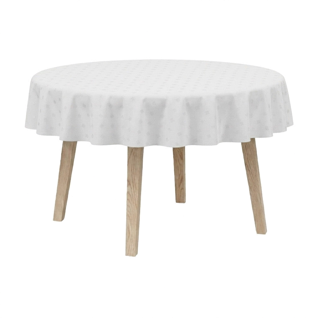 Runde Tischdecke aus ägyptischem Damast