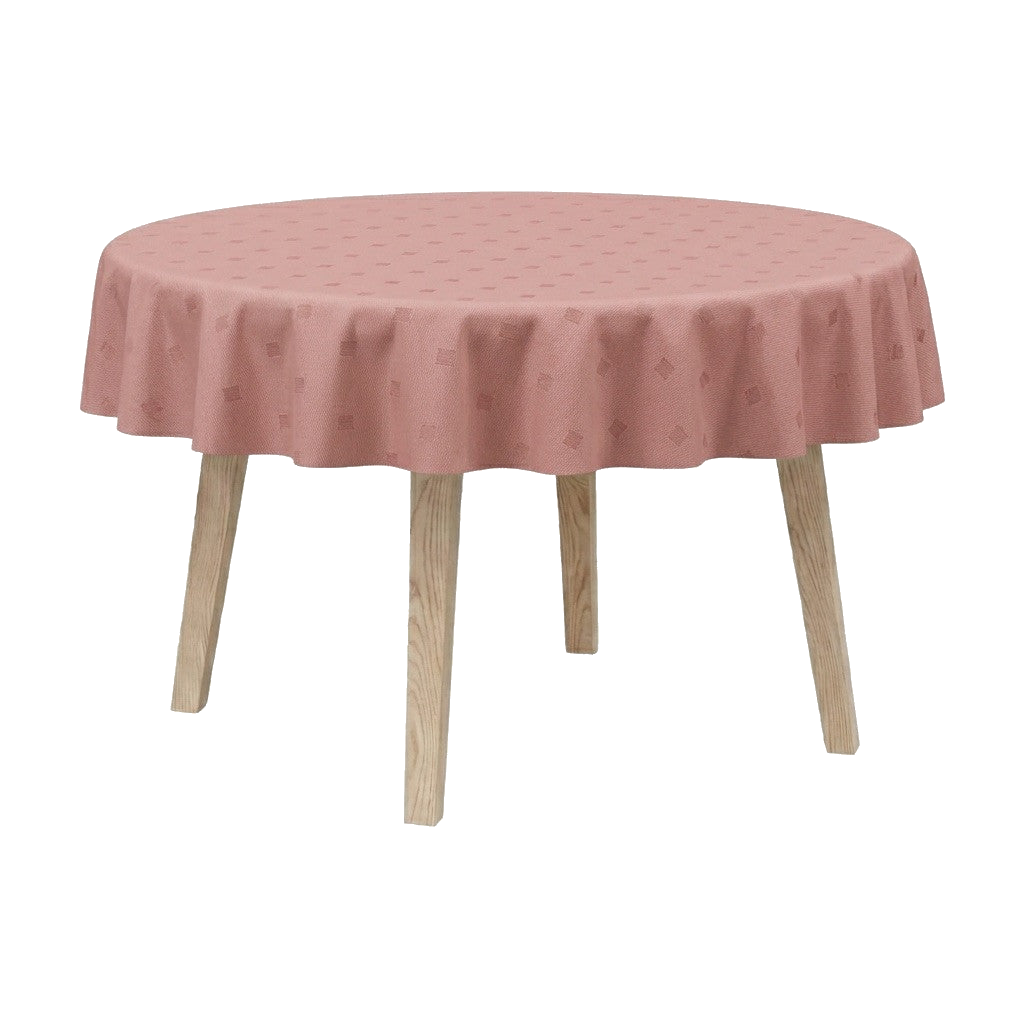 Runde Tischdecke aus ägyptischem Damast