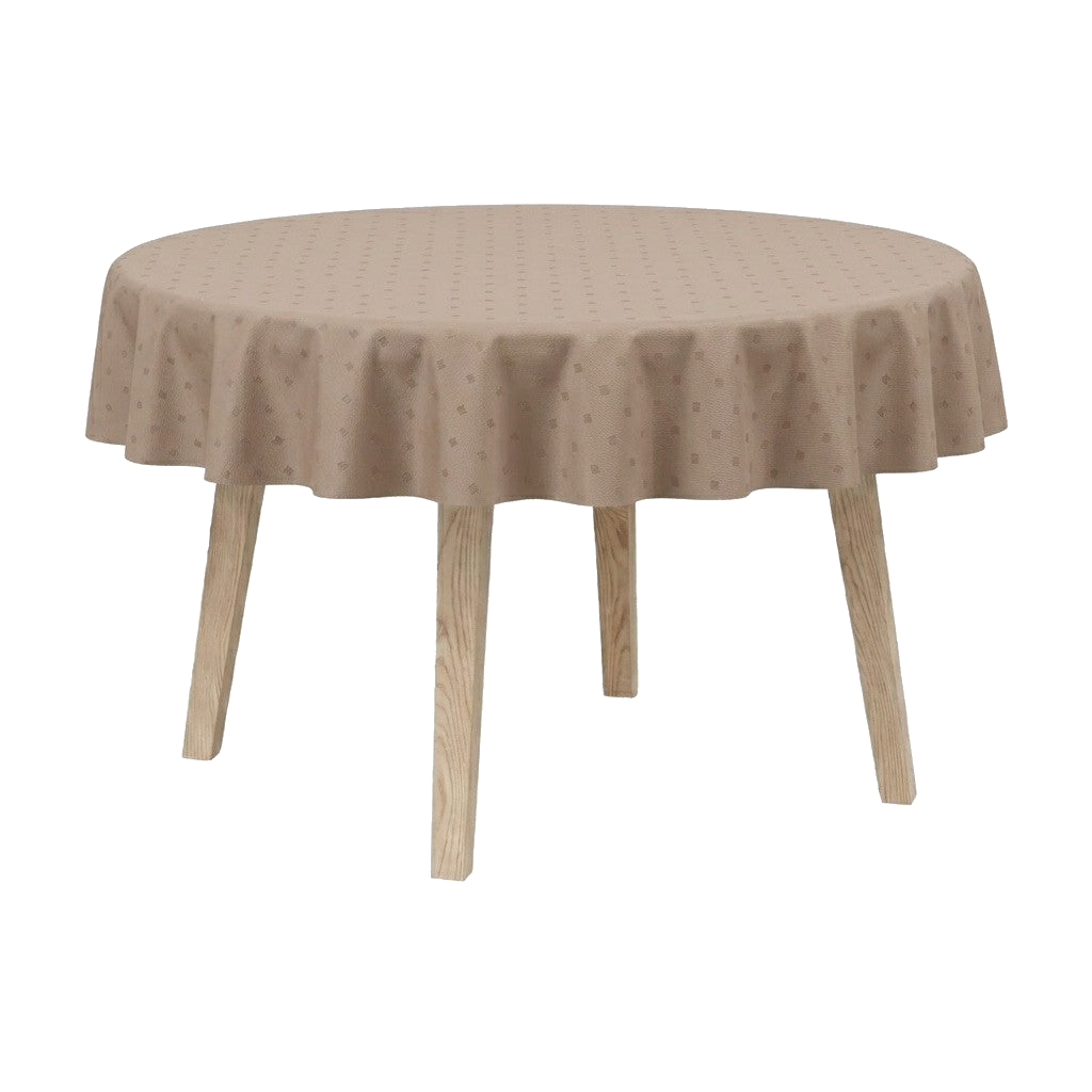 Runde Tischdecke aus ägyptischem Damast