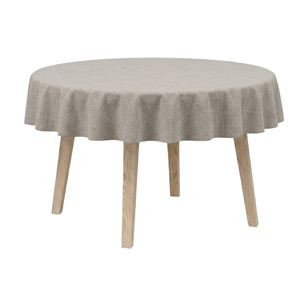 Runde Tischdecke aus Leinen