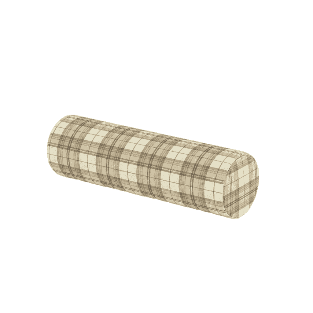 Coussin cylindrique sur mesure en laine à motifs