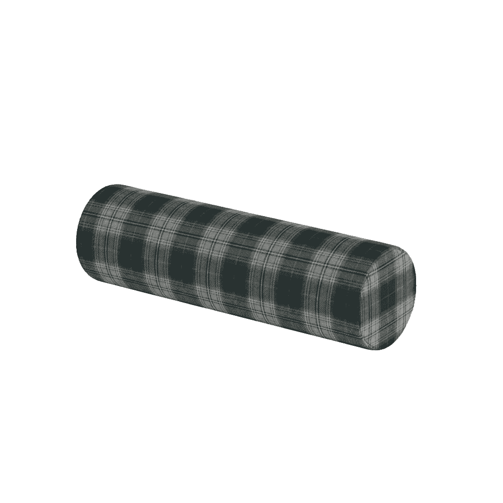 Coussin cylindrique sur mesure en laine à motifs