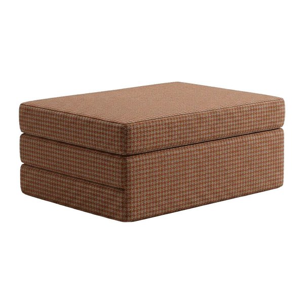 Vouwmatras op maat in gedessineerde wol - Apricot Orange - S7104