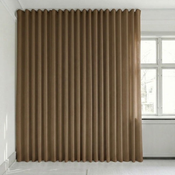 Rideau en velours sur mesure – Bris - Chestnut Brown - C2629