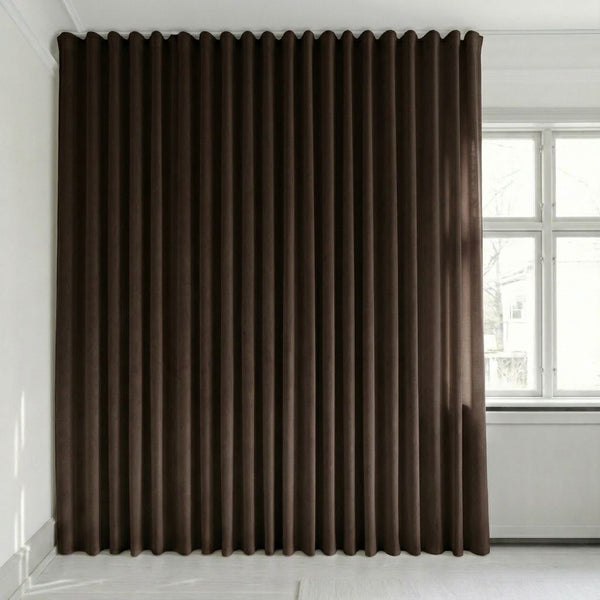 Rideau en velours sur mesure – Bris - Espresso Brown - C2626