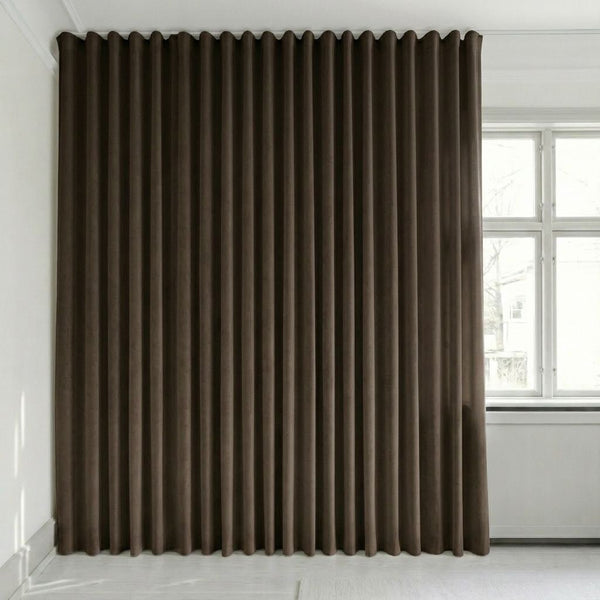 Rideau en velours sur mesure – Bris - Mocha Brown - C2627