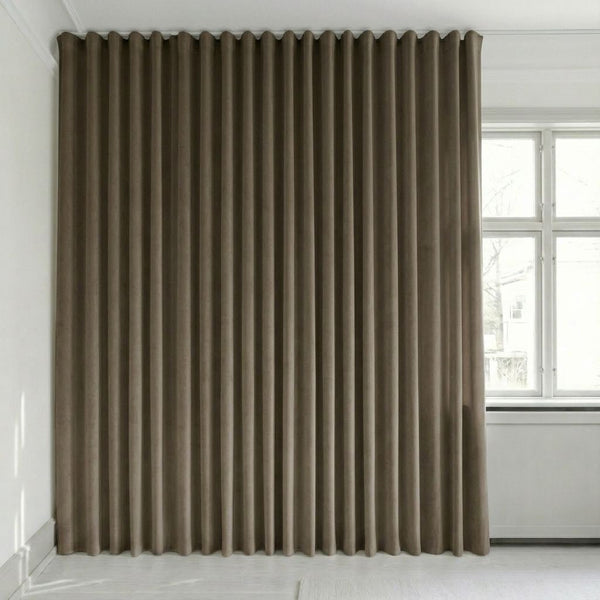 Rideau en velours sur mesure – Bris - Cocoa Brown - C2628