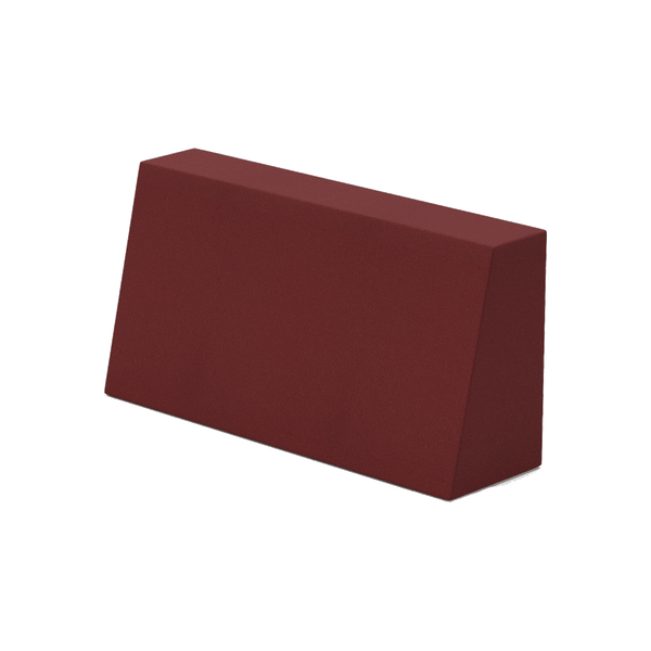Schuin rugkussen op maat in Sunbrella - Granate - S4236