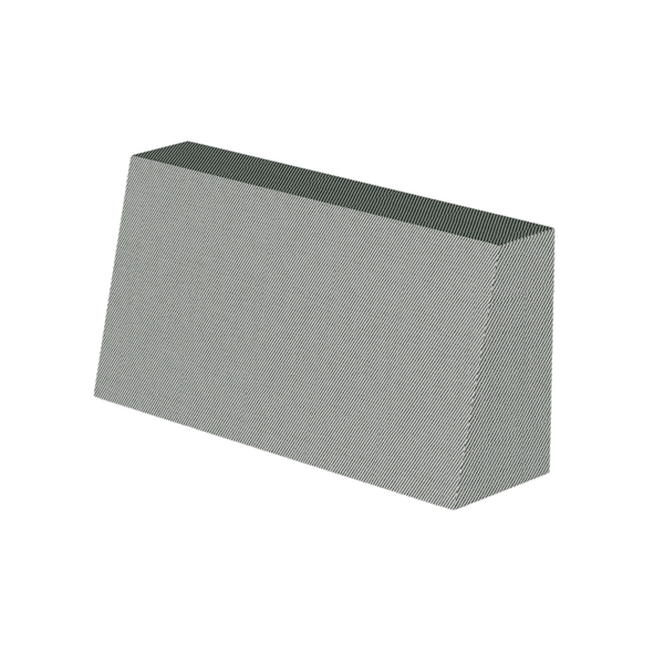 Schuin rugkussen op maat in Sun - Chrome - S4253