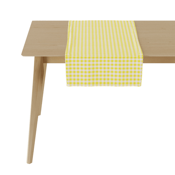 Geruit Tafellopers - Yellow check - D1023-